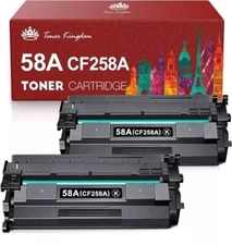 Toner Kingdom 58A CF258A Toner Cartridge Replacement (2 BLACK)