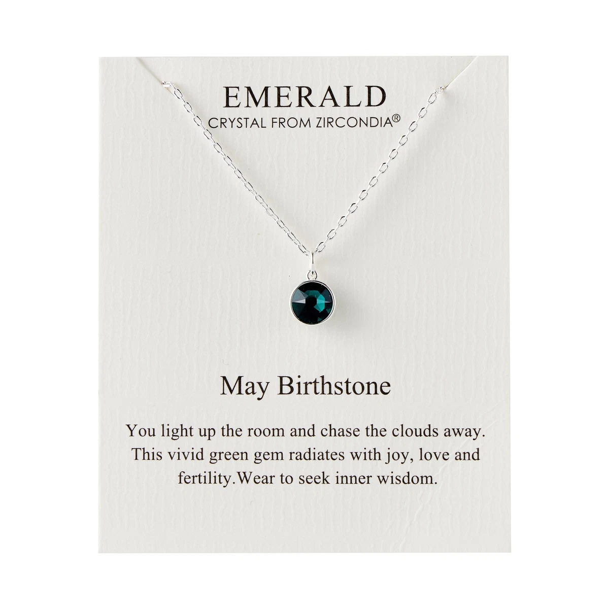 Green 2024 birthstone necklace
