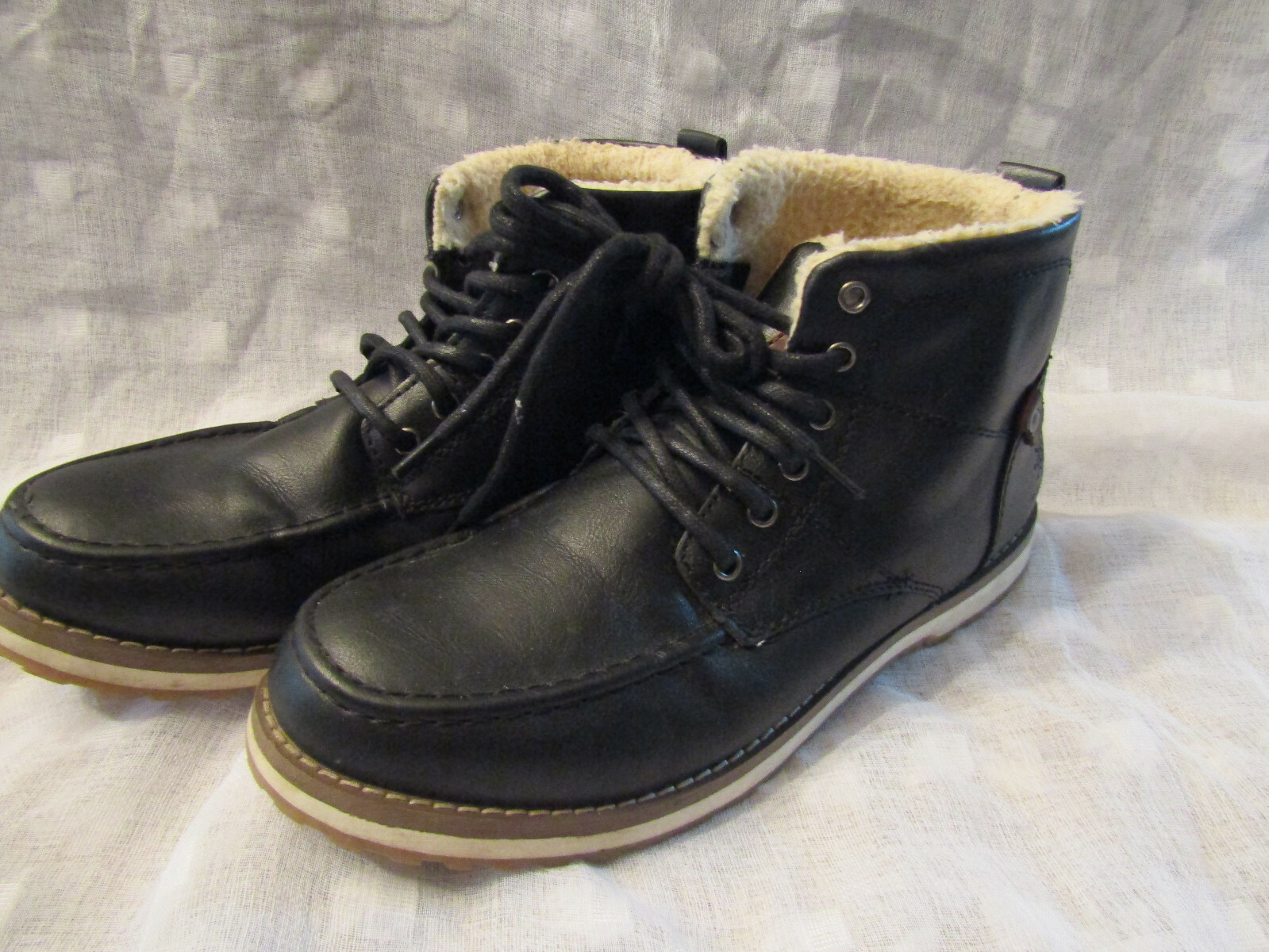 's Global Win Black Leather Insulated Hiking Boot Sz 9