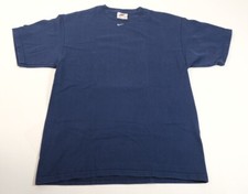 Nike T-Shirt Mens M Navy Blue Vintage 90s Embroidered Center Swoosh Made In USA