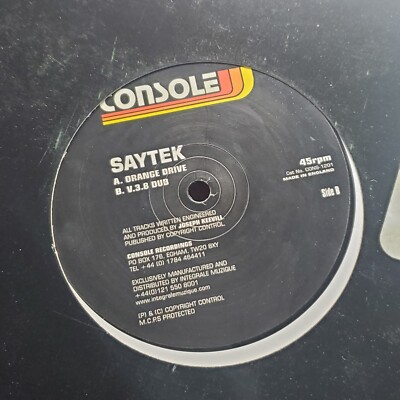 SAYTEK ORANGE DRIVE V.3.8  DEEP HOUSE  RECORDS VINYL DJ DANCE BEAT CLUB TRANCE