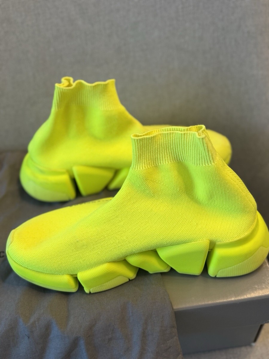 Balenciaga Authentic Size 6 Speed 2.0 Sneaker Fluo Yellow Women | eBay