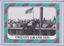 1991 HORSE RACE STAR CARDS KENTUCKY DERBY IDBLUE #57 TWENTY GRAND 1931