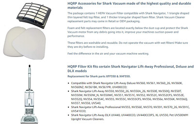Kit Filtro ( Hepa + Schiuma & Feltro) Per Shark Navigator UV440 UV490 UV540