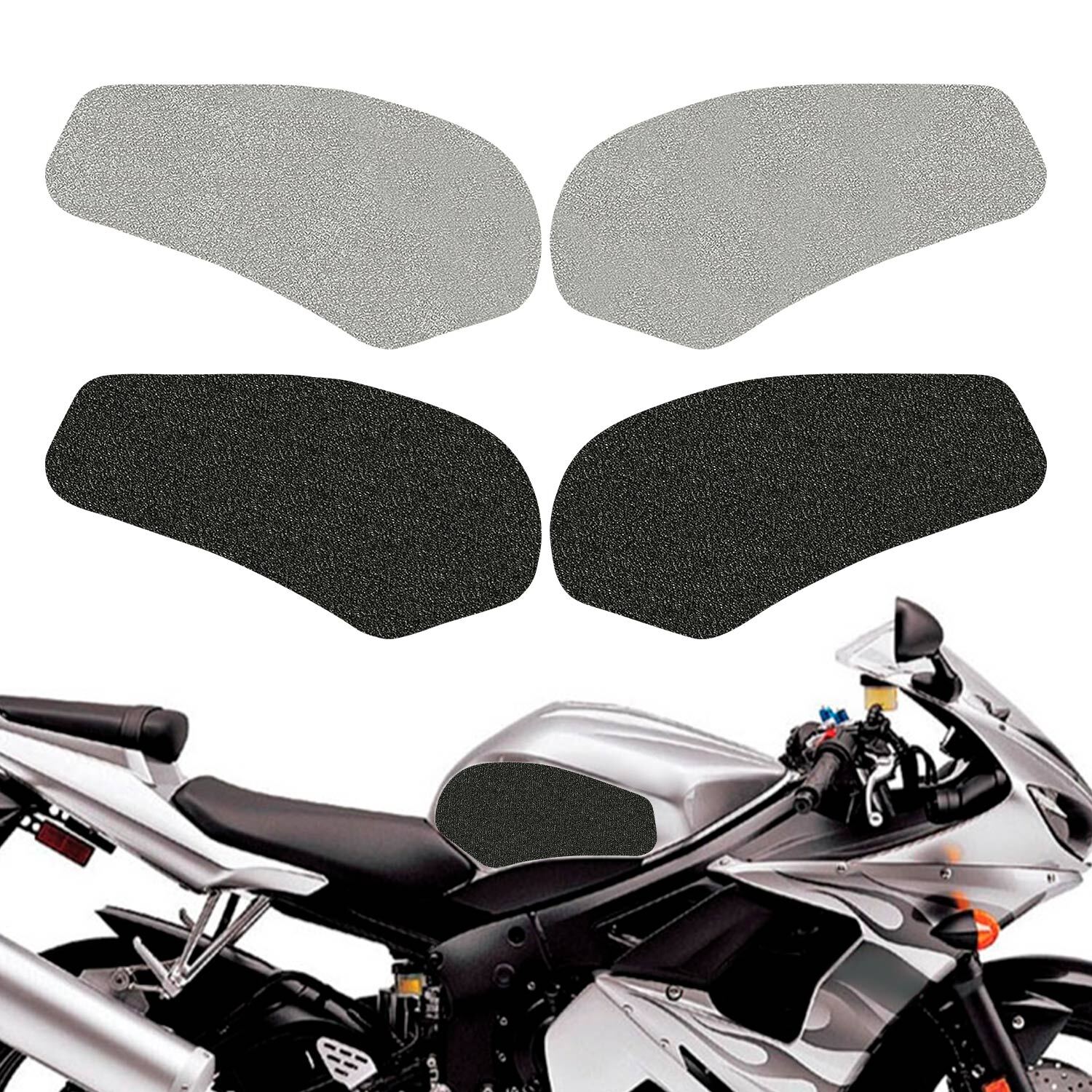 Textured Tank Traction Pads Fuel Gas Knee Grips For YAMAHA YZF R6 2003 ...