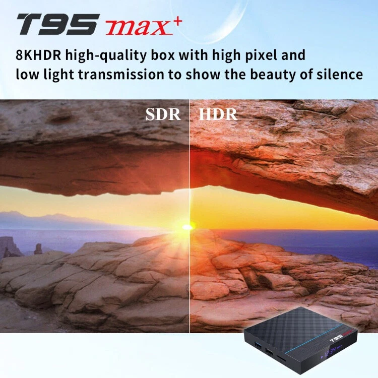 T95 MAX+ 8K UHD Dual WiFi 32GB/4GB DDR3 Android Bluetooth Streaming TV Box Set - Image 4 of 4