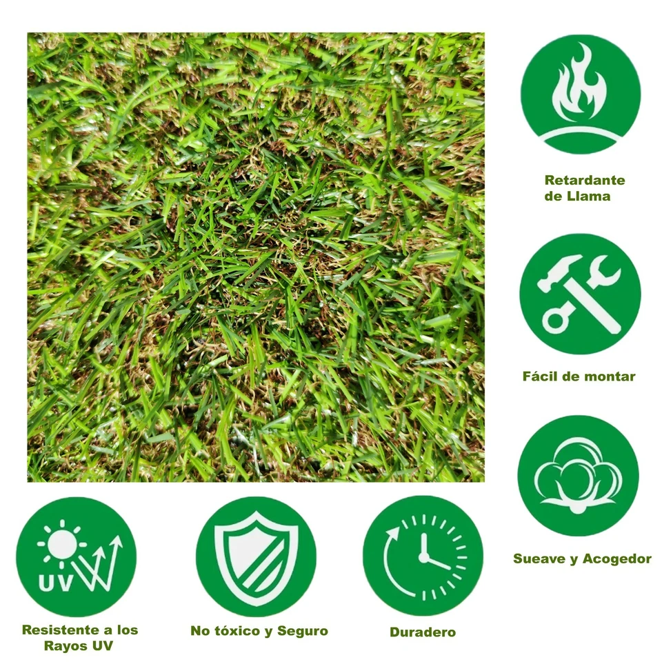 HANKLEX-rollo de césped artificial 2x20 metros 18 mm de altura - Imagen 3 de 4