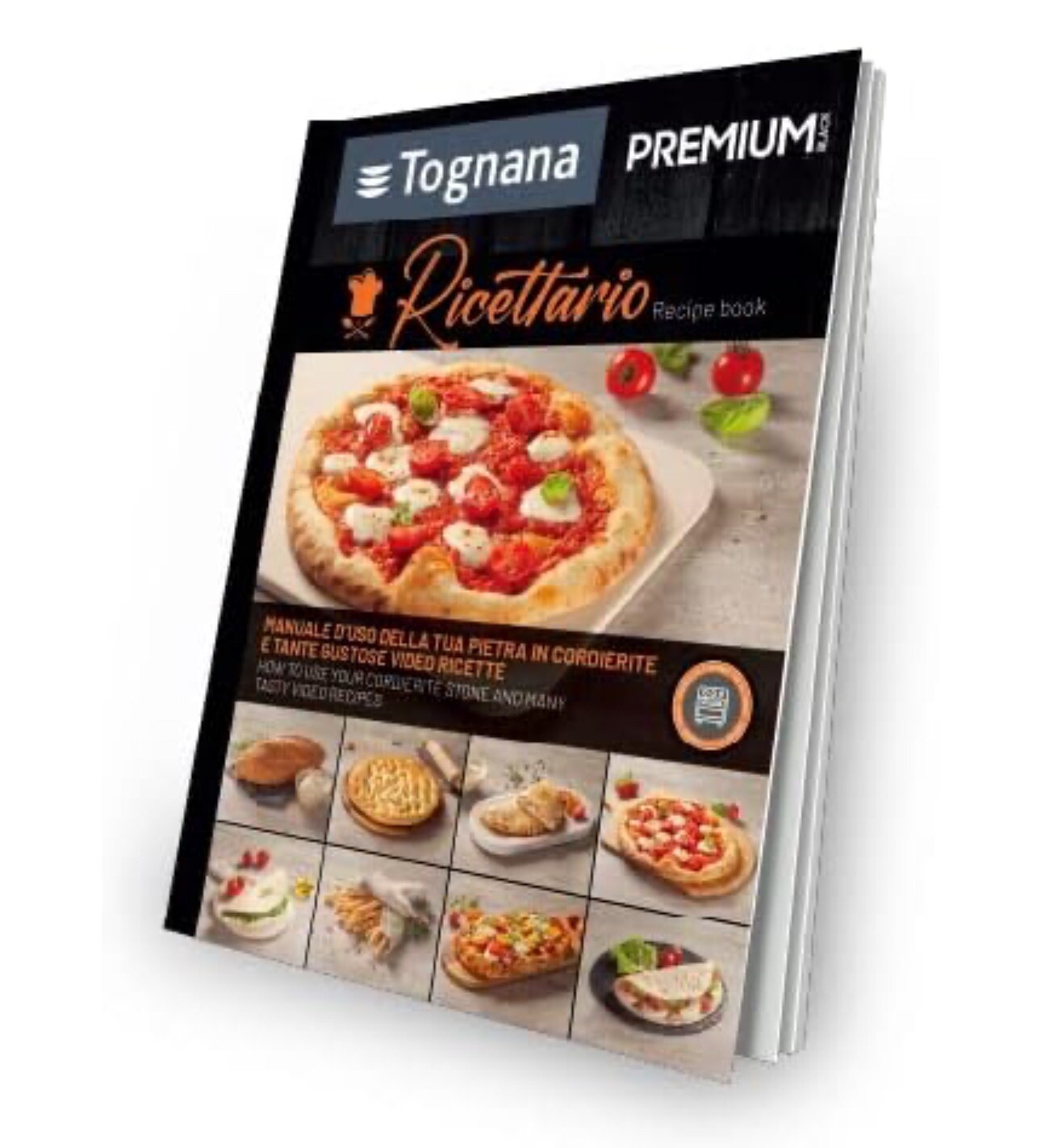 Set Pizza Stone 3 Pezzi Multicolor Tognana LINEA PREMIUM BLACK