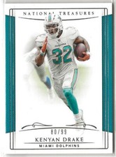 KENYAN DRAKE - RB - Dolphins - 2018 Panini National Treasures 80/99  #55  (483a)