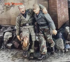 1/35 Scale WWII German Soldiers Wounded Scene Resin Miniature Figures Unassemble