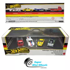 2024 Hot Wheels Premium German Racers Diorama Garage box 4 cars set Porsche