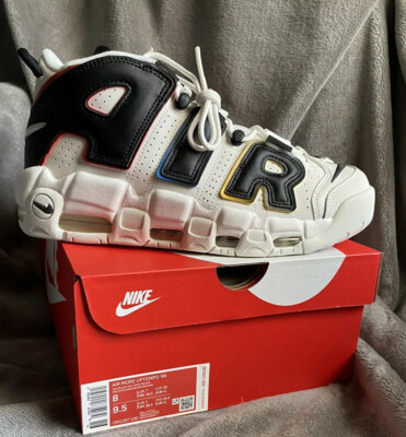 Mens Sz 8 Nike Air More Uptempo '96 Primary Colors Sail Black