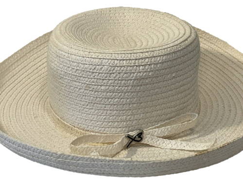 Chapeau de soleil femme vintage BETMAR New York taille unique paille style blanc #190 - Photo 1/7