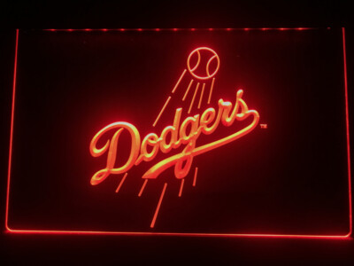 WonderfulLife Los Angeles Dodgers LA Neon Sign for Wall Decor,Garage or Man Cave Decor,Dorm Decorations,Office Wall Art and Game Room Decor(Blue