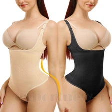 Women Underbust Shapewear Bodysuit Waist Trainer Tummy Control Full Body Shaper