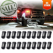 20X White LED Rock Light Pods Underbody Glow Lamp Offroad Boat Truck UTV ATV RZR