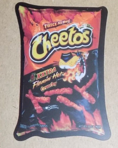 CHEETOS XXTRA FLAMIN` HOT WACKY MINI-STICKER...APPROX - 2 1/2" X 1 3/4"