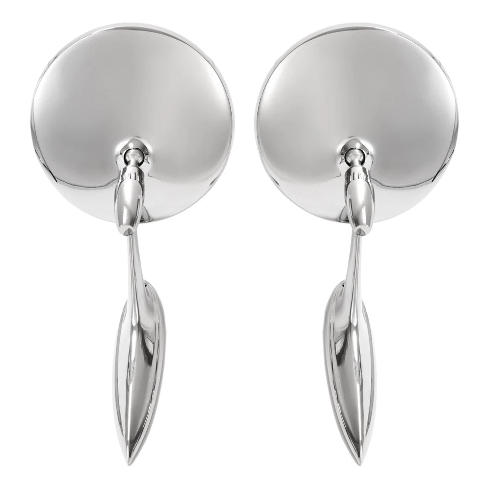 Espejos retrovisores exteriores base acanalada pajarita redonda para Chevy Chevelle Impala Nova Foto 3 de 4