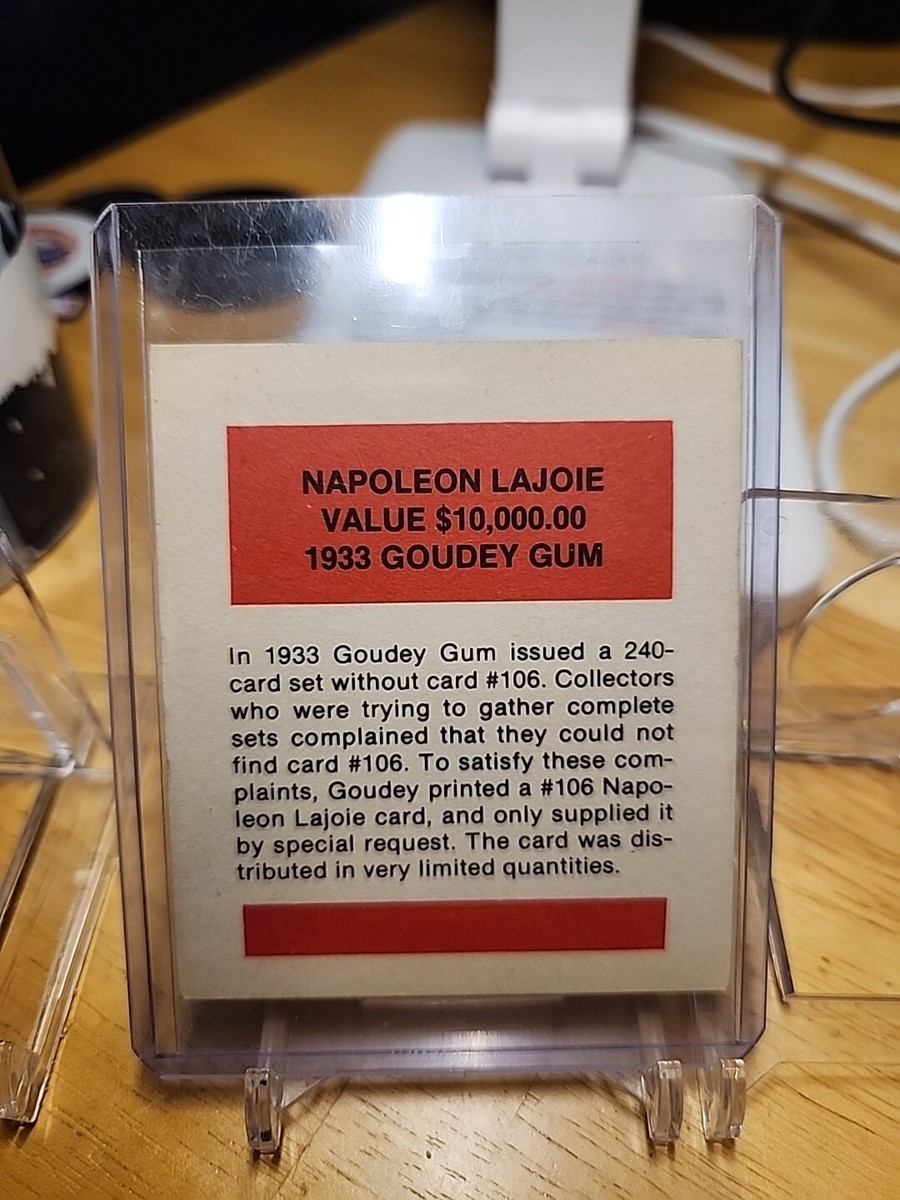 1933 GOUDEY GUM NAPOLEON (LARRY) LAJOIE #106 REPRINT | eBay