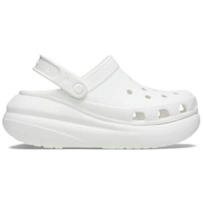 Crocs Crush Clog White Womens 207521-100 NEW Multi Sz