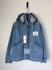 C.P. Company x Palace Denim Goggle Jacket - Size Small - Blue - NEW