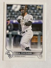 2022 TOPPS CHRIS OWINGS #462 SS COLORADO ROCKIES BASEBALL CARD