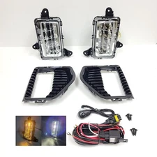 Fog Lights Fit 2019-2021 Sierra 1500 Base SLE Replacement Bezel Switch LED