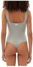 Gap GapBody Women's Logo Comfort Thong Bodysuit Heather Grey Size Medium 