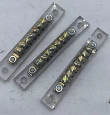 LOT OF 3 Barrier Terminal Strip Bar Block 7 Position Grounding Terminal 🔔