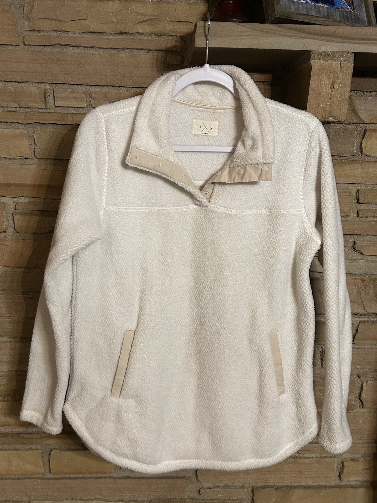 Thread & Supply Pullover 1/4 Snap Sweatshirt Long… - image 1