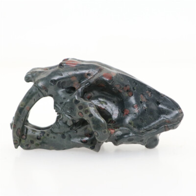 3.1'' PLUM BLOSSOM STONE Carved Saber-toothed Tiger Crystal Skull Pendant Healing