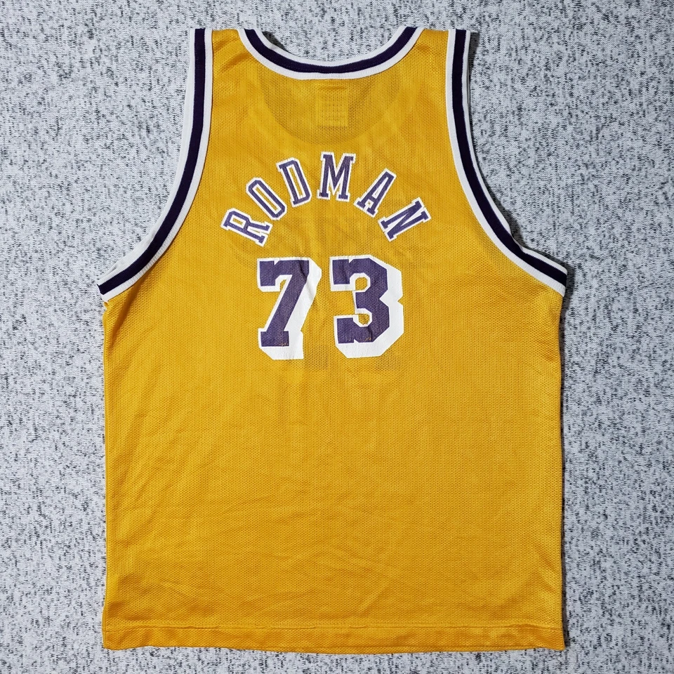 Vintage Dennis Rodman Jersey Youth Large 14-16 Los Angeles Lakers #73 Champion - Image 2 of 4