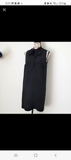 Club Monaco Sleveless Shift Tie Neck Little Black Dress Size 4
