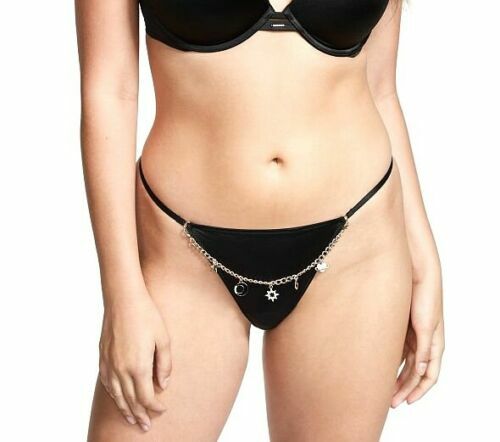 VICTORIAS SECRET SEHR SEXY CHARM V-STRING TANGA HÖSCHEN SCHWARZ KIR XS S M L NEU MIT ETIKETT - Bild 3 von 7