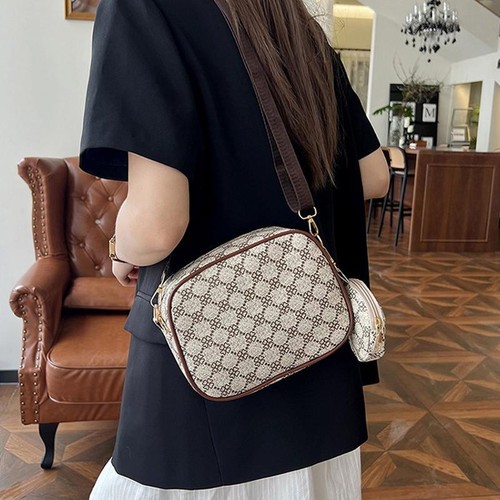 Vintage Fashion Shoulder Bag Women's Solid PU Leather Crossbody Tote Handbag - Picture 3 of 10