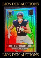 COLSTON LOVELAND 2025 DONRUSS ELITE SILVER FOIL SP ROOKIE JERSEY MATCH# 84/999