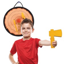 Foam Axe Throwing Game Hatchet Toss Hanging Folding Cloth Target Kids Toy
