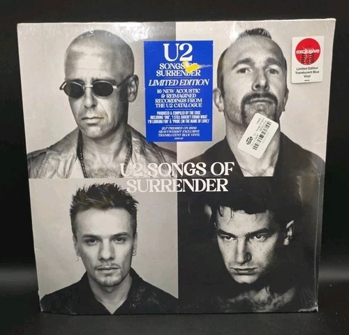 U2 Songs of Surrender 2LP Vinyl Albums Limited Edition Translucent Blue Record