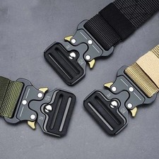 Men Casual Military Tactical Army Adjustable Quick Release Belts Pants Waistband