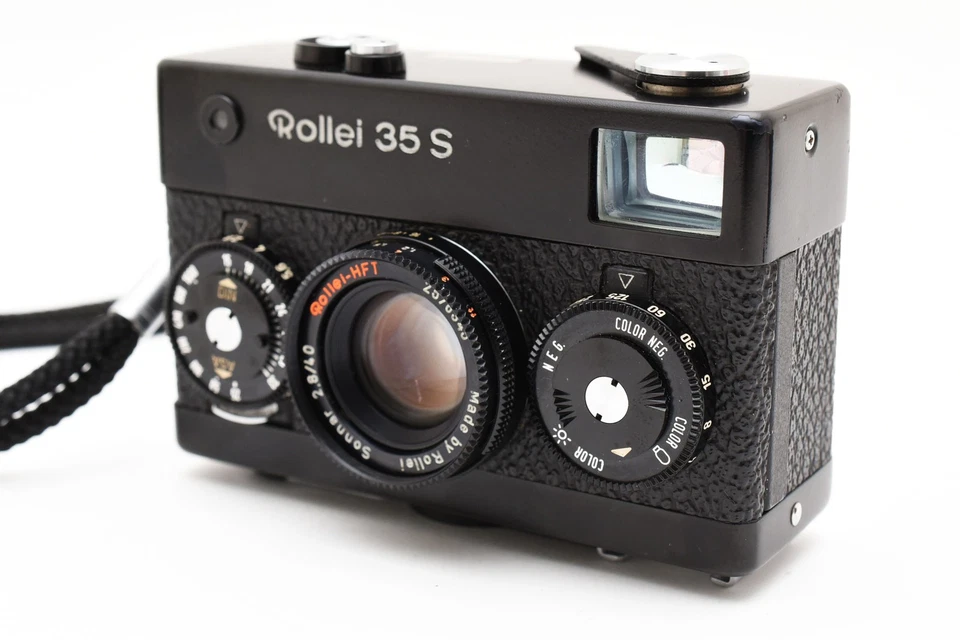 Medidor funciona! [Quase em perfeito estado] Rollei 35 S Black Sonnar 40mm F2.8 com Flash do Japão - Imagem 3 de 4