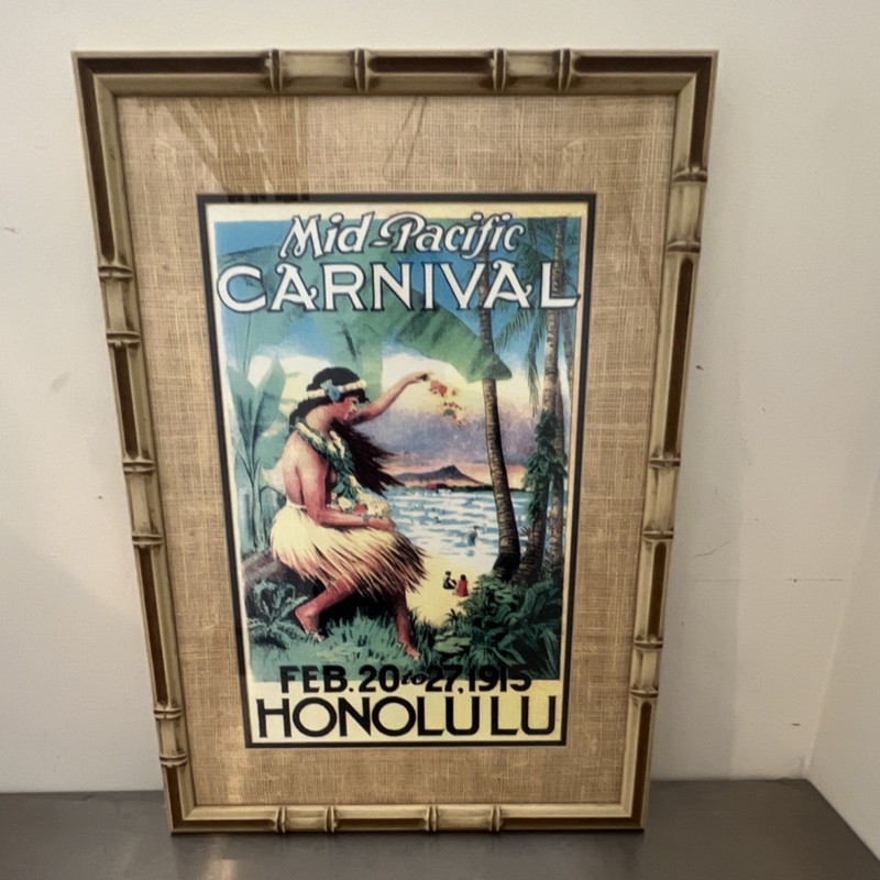 Mid-Pacific Carnival Honolulu 1915 Framed Hawaiian Poster