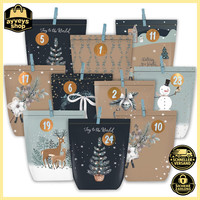 Adventskalender KraftpapiertüTen 24 StüCk Zum BefüLlen Selber Basteln