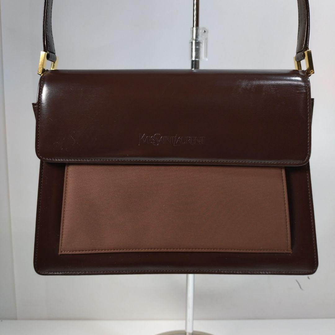 Borsa a tracolla Yves Saint Laurent YSL Cassandra pelle marrone autentica F0803168