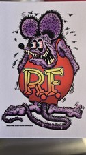 Rat Fink 3x4 Purple Clear Decal Sticker Ed Big Daddy Roth Officially Licensed