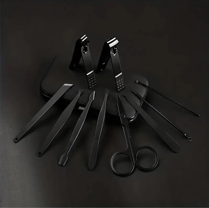 18PCS Pedicure / Manicure Set Nail Clippers Cleaner Cuticle Grooming Kit Case