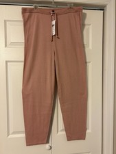 NWT EILEEN FISHER Sz M Powder Knit Blush Pink Soft Jogger Pants NEW