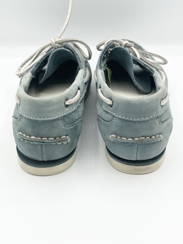 Timberland Mujeres Earthkeepers Barco Zapatos Reino Unido 7 Ancho Azul Cuero Cubierta Zapatos - Imagen 3 de 6
