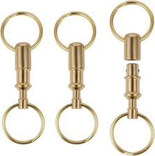 3 Pack Quick Release Keychain, Detachable Pull Apart Keychain, Double Spring