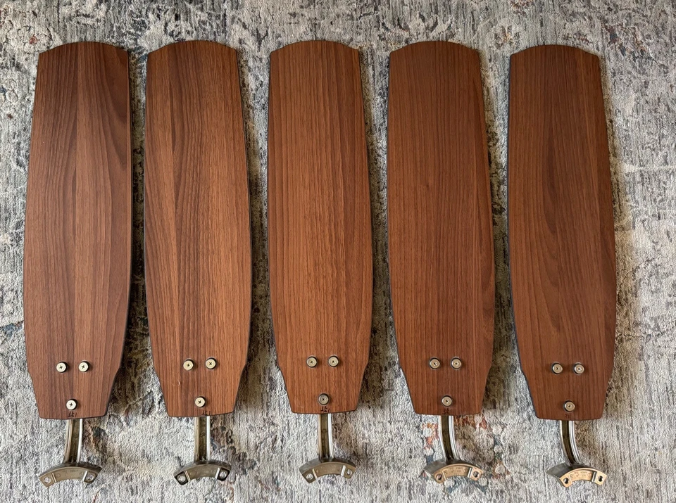 5 Universal Ceiling Hunter Fan Blades Reversible - Image 2 of 2