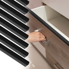 8pcs 18" Cabinet Edge Protectors for 13/16" Kitchen Cabinets Frame, Matt Black